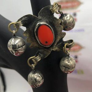 Afghan vintage ring, Afghan Bells Ring, Kuchi Jewelry, Afghan Earrings